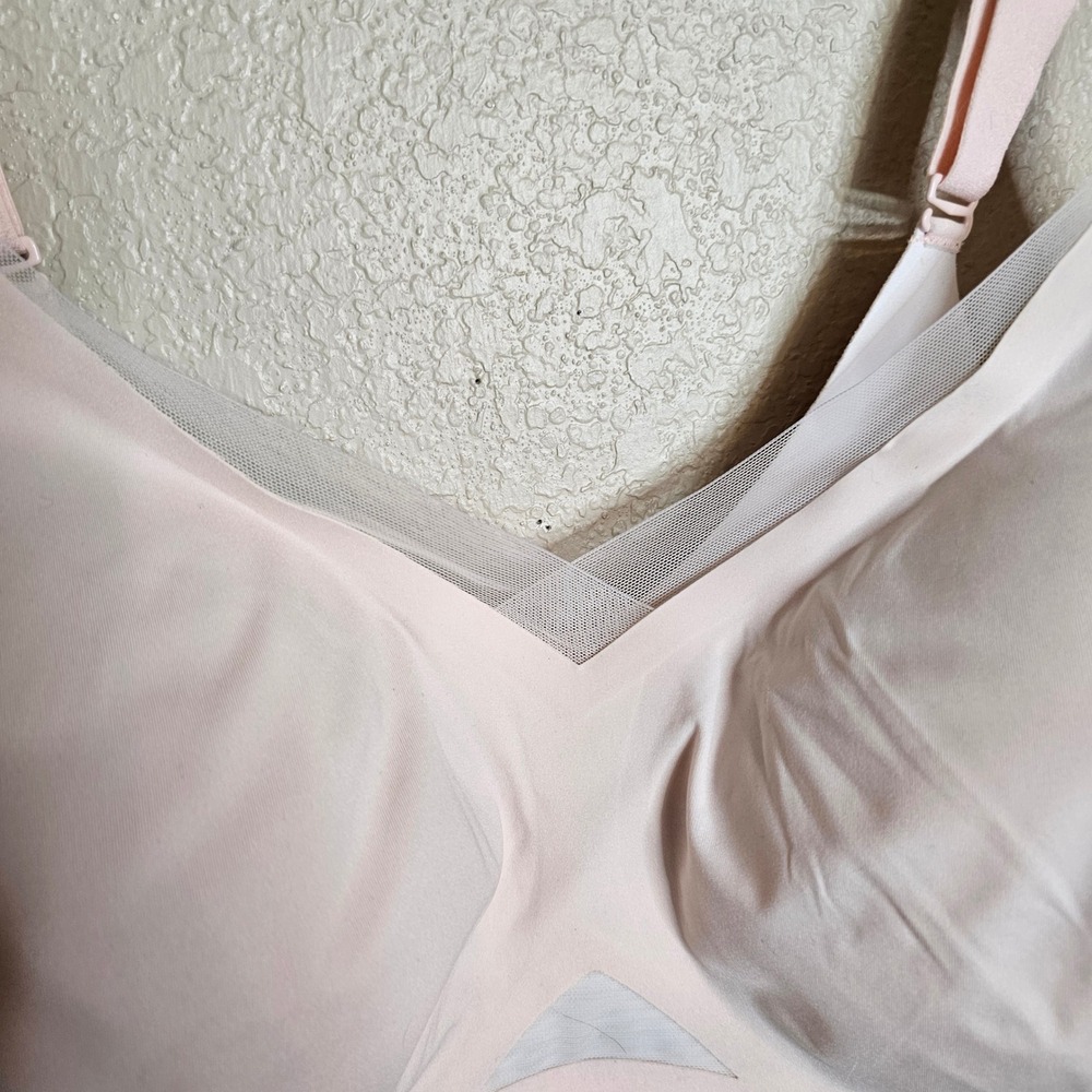 Honeylove CrossOver Bra Petal Pink Wireless Mesh Support Bralette 2X LWBRO302 - Picture 3 of 8